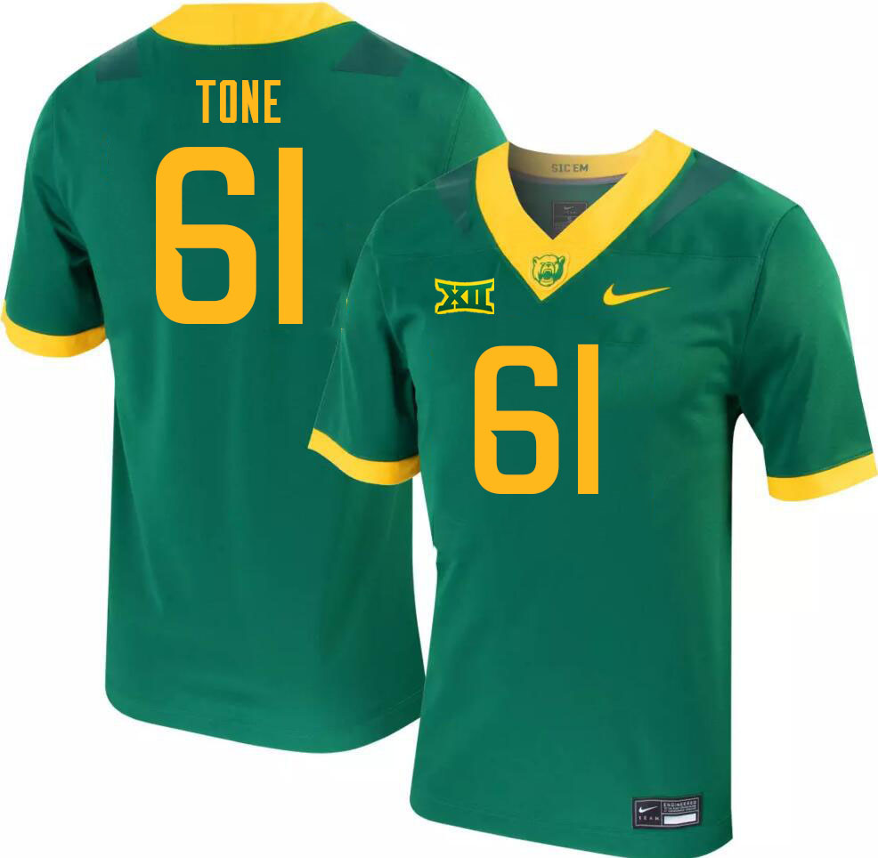 Men-Youth #61 Cayden Tone Baylor Bears 2023 College Football Jerseys Stitched Sale-Green